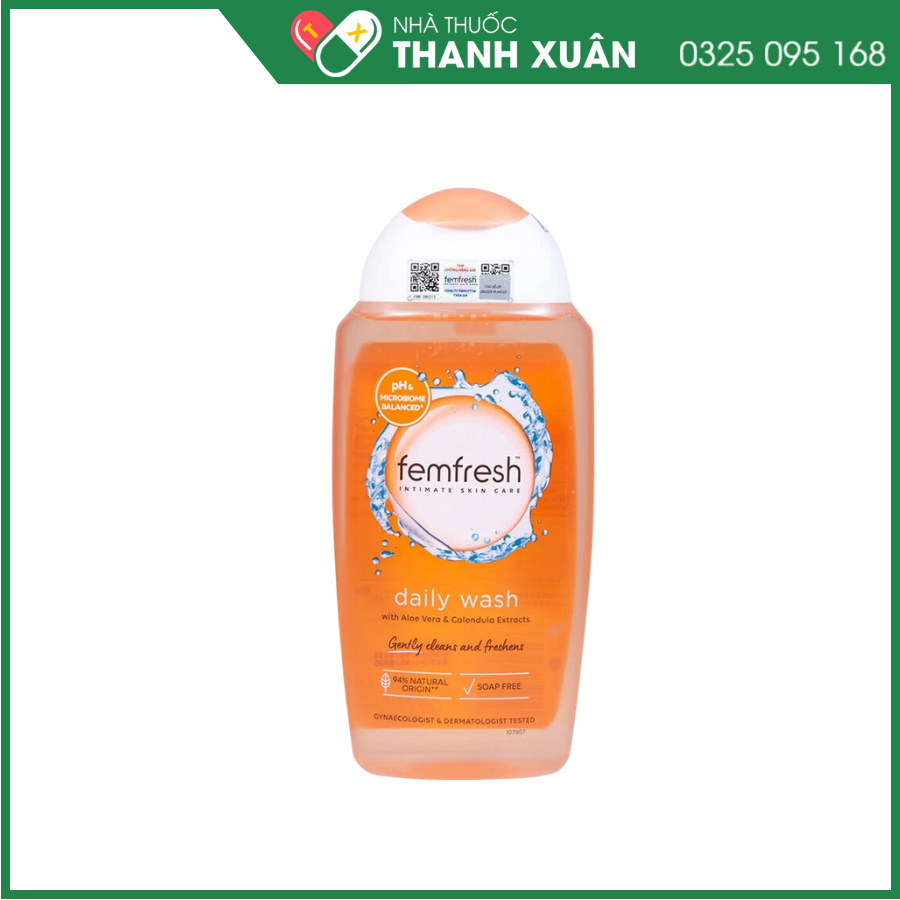 Dung dịch vệ sinh phụ nữ Femfresh Daily Wash giúp làm sạch, khử mùi, làm thơm vùng kín